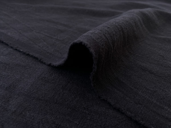 Designer Deadstock – Washed Linen – Black