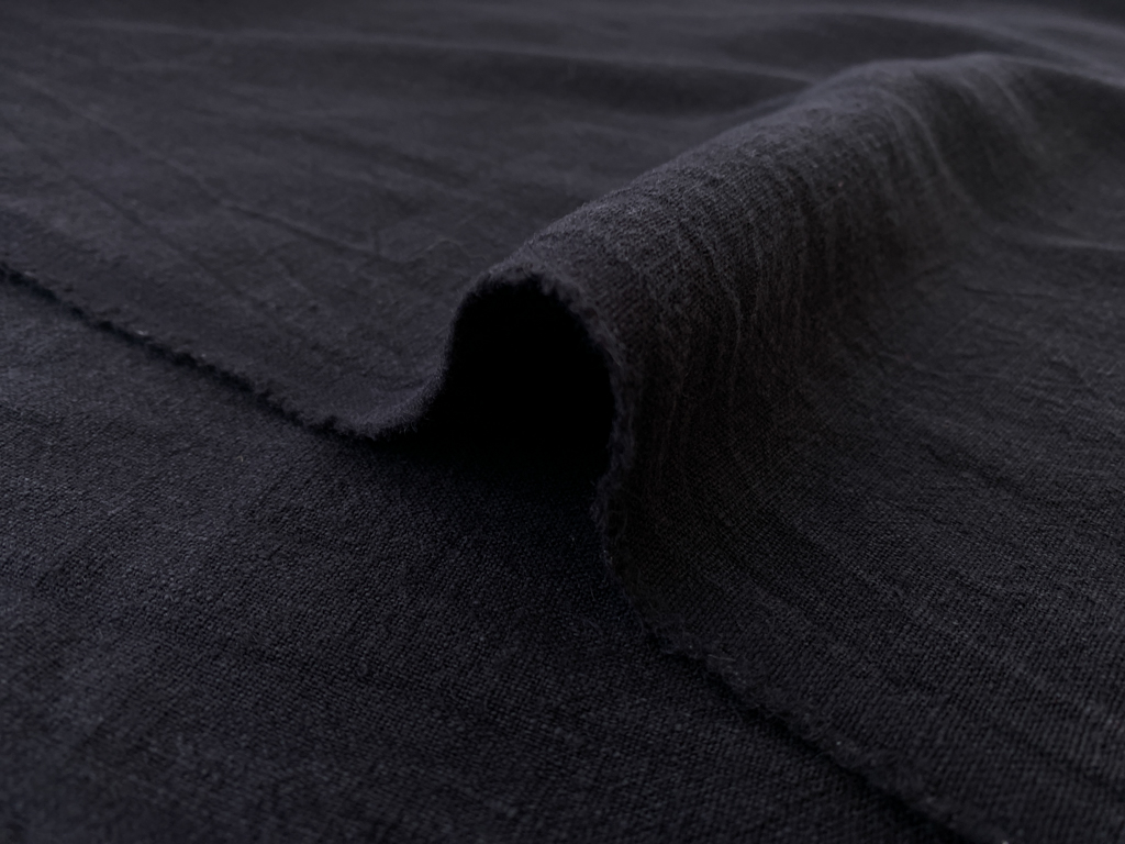 Designer Deadstock – Washed Linen – Black - Stonemountain & Daughter ...