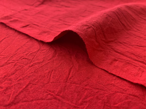 Japanese Crinkled Cotton Sheeting - Tomato