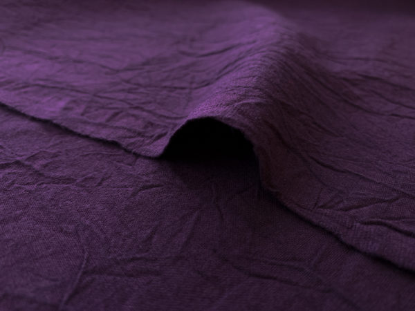 Japanese Crinkled Cotton Sheeting - Eggplant