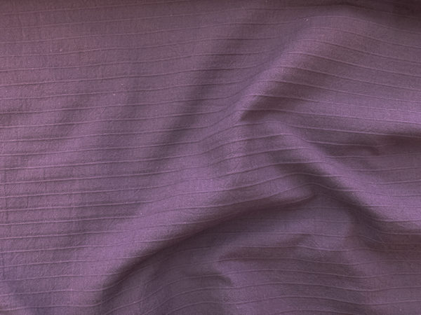 Japanese Cotton/Linen Chambray w/ Raised Stripes - Purple