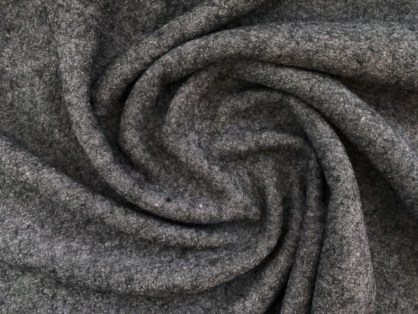 Lady McElroy - Jubilee Boiled Wool/Viscose - Dark Grey