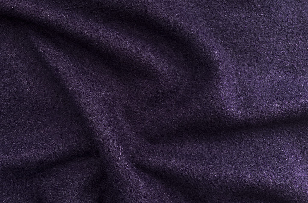 Lady McElroy –  Jubilee Boiled Wool/Viscose – Aubergine