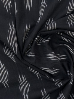 Cotton Ikat - Static - White on Black