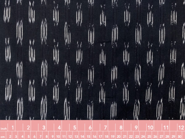 Cotton Ikat - Mini Static - White on Black