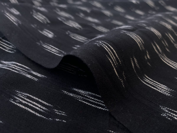 Cotton Ikat - Mini Static - White on Black