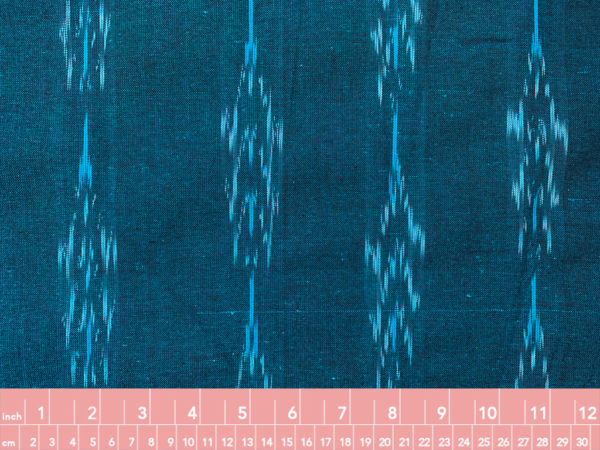 Cotton Ikat - Leaves - Aqua