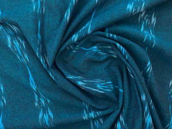 Cotton Ikat - Leaves - Aqua