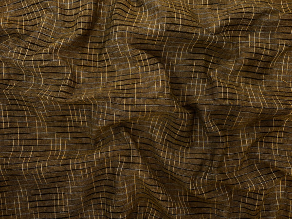 Cotton Ikat - Crosshatch - Brown