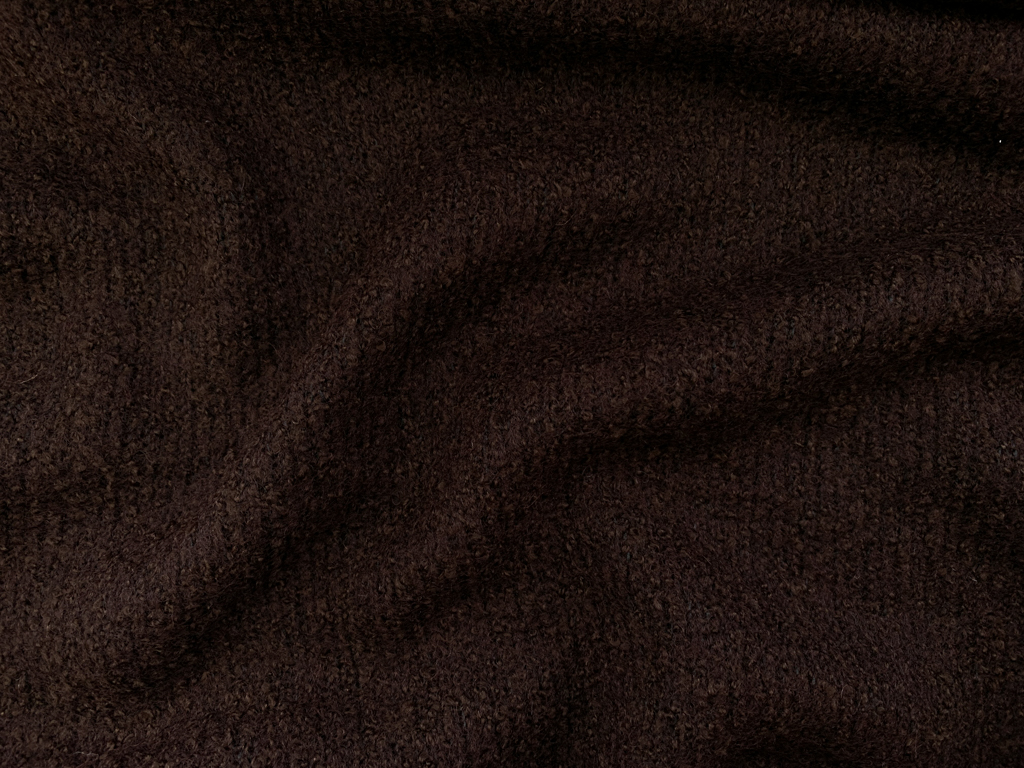 Boiled Wool Knit Deadstock - Chocolate