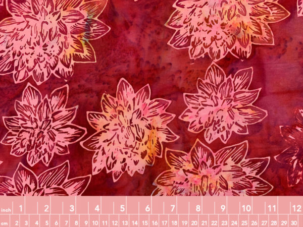 Rayon Batik - Batiks by Mirah - Pompeian - Red