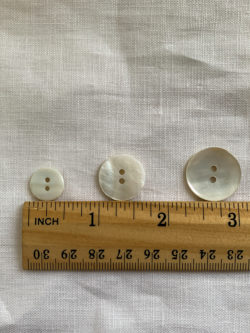 Pearly White River Shell Buttons