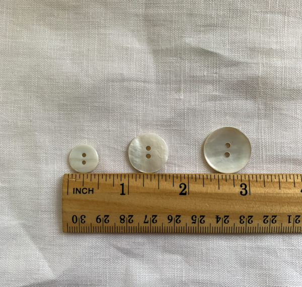 Pearly White River Shell Buttons