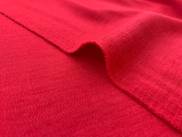 Designer Deadstock - Interlock Wool Jersey - Cherry