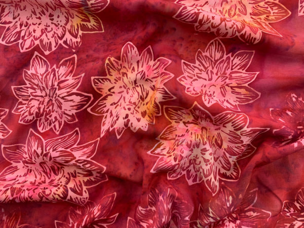 Rayon Batik - Batiks by Mirah - Pompeian - Red