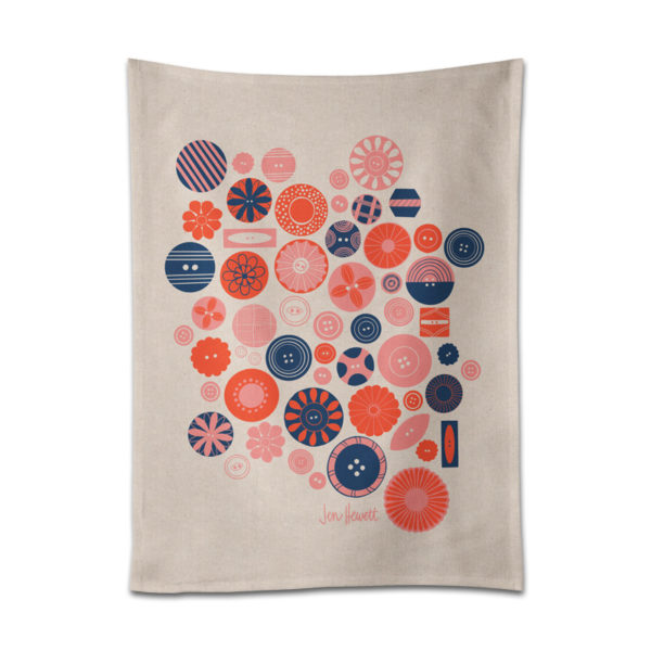 Ruby Star Society - Cotton Tea Towel - Buttons