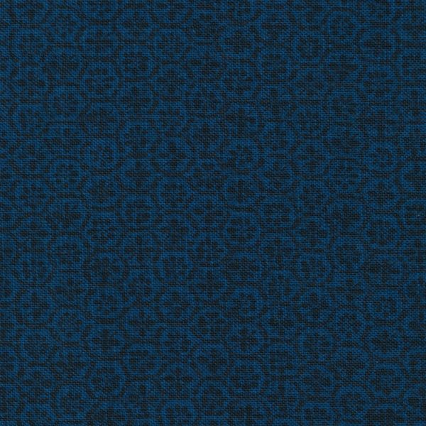 Nara Homespun Floral Hexagon Navy Stonemountain & Daughter Fabrics