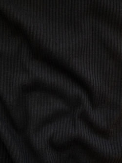 European Designer Deadstock – Polyester/Spandex Rib Knit – Black