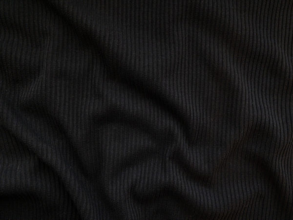 Cotton Spandex 1x1 Rib Knit Fabric - Navy - Deadstock