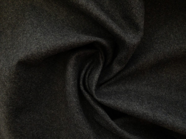 European Designer Deadstock - Wool/Polyester Technical Coating - Charcoal/Black