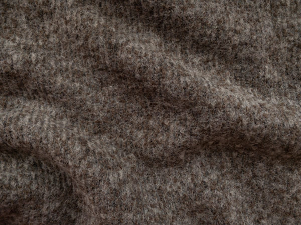 European Designer Deadstock – Wool/Polyester Chunky Sweater Knit – Mocha