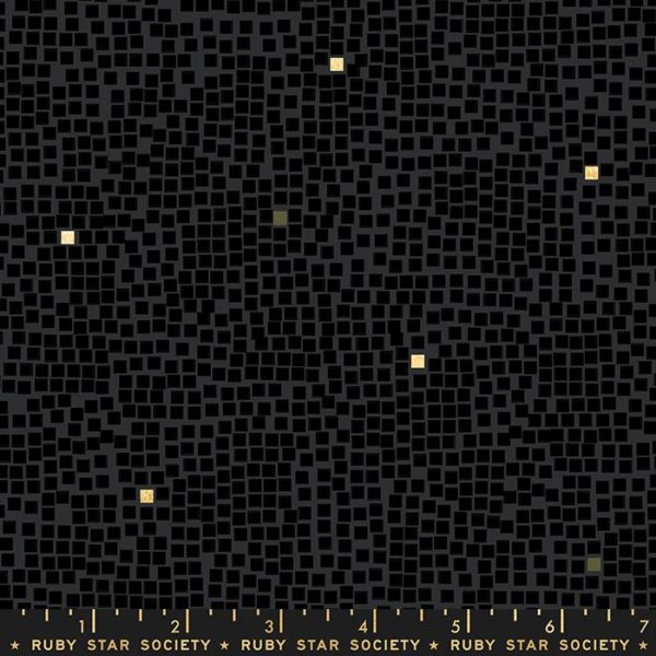 Quilting Cotton – Ruby Star Society – Pixel - Tile - Black