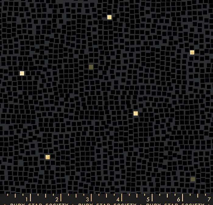 Quilting Cotton – Ruby Star Society – Pixel – Tile – Black