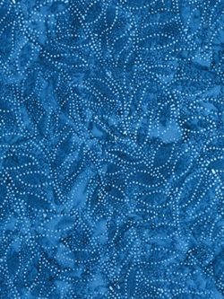 Artisan  Cotton Batik - Kasuri  - Dot Foliage - Denim