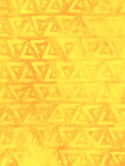 Artisan Cotton Batik – Velocity – Triangles – Yellow