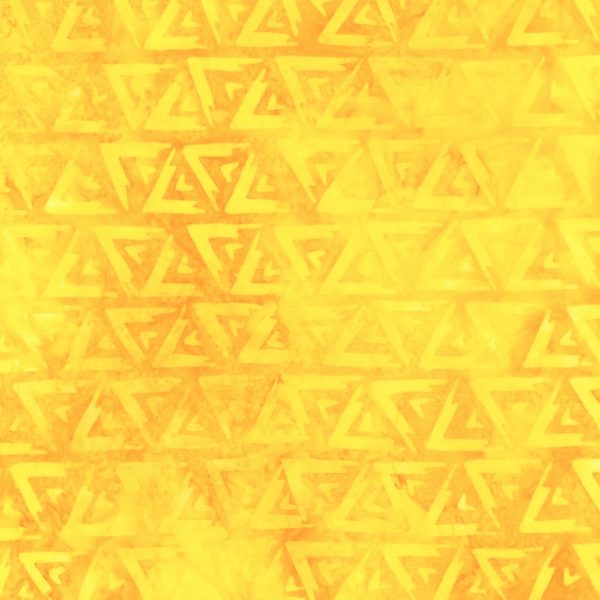 Artisan Cotton Batik – Velocity – Triangles – Yellow