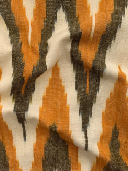 Handwoven Cotton Ikat - Zig Zag - Yellow/Green