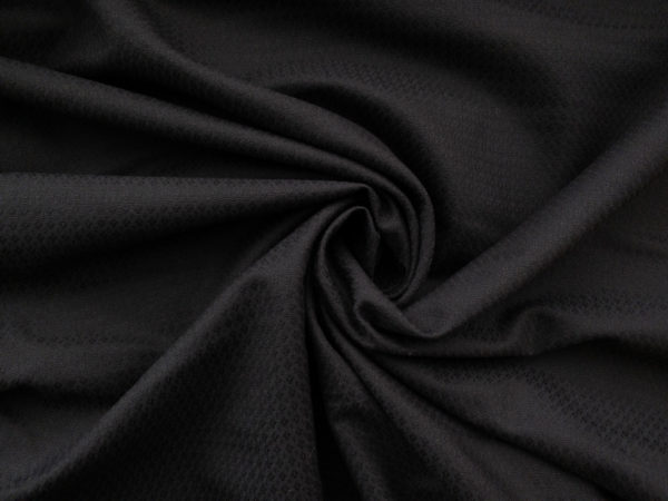 Japanese Designer Deadstock - Polyester/Rayon Dobby - Black