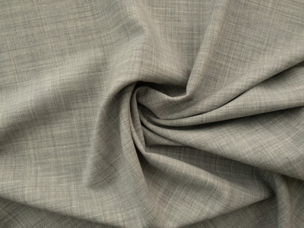 Japanese Designer Deadstock - Wool/Polyester Stretch Cationic Suiting - Silver Grey