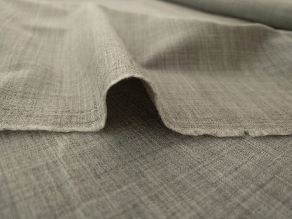 Japanese Designer Deadstock - Wool/Polyester Stretch Cationic Suiting - Silver Grey