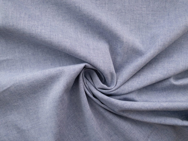 European Designer Deadstock – Cotton Chambray Oxford- Spring Blue
