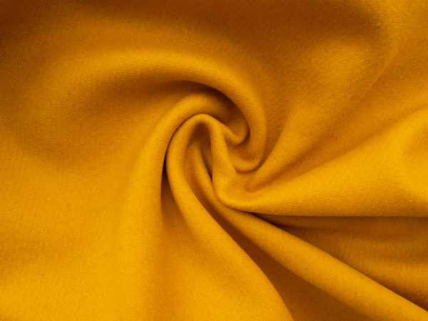 European Designer Deadstock – Wool/Polyester Herringbone Coating – Mustard