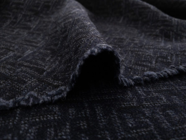 European Designer Deadstock - Wool Blend Coating - Navy