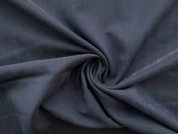 Japanese Designer Deadstock - Rayon/Poly Stretch Shot Suiting - Smoke Blue/Grey