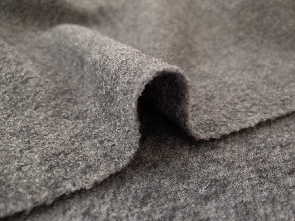 Japanese Designer Deadstock – Wool/Rayon Blend Boucle Knit – Dove Grey -  Stonemountain & Daughter Fabrics