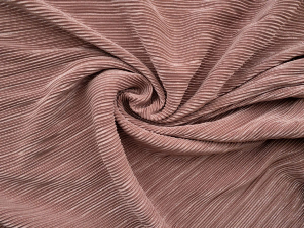 Japanese Designer Deadstock – Pleated Shimmer – Rose/Silver