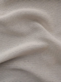 Japanese Designer Deadstock – Polyester Blend Novelty Sheer Stripe – Cream
