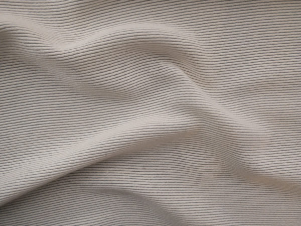 Japanese Designer Deadstock – Polyester Blend Novelty Sheer Stripe – Cream