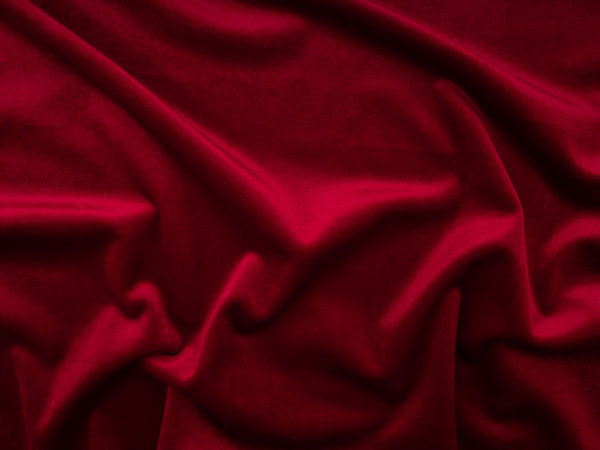 Lady McElroy - Plush Polyester/Spandex Velour - Ruby Red