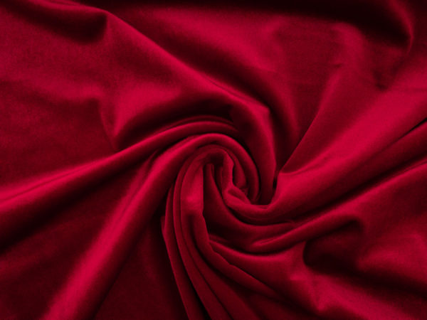 Lady McElroy - Plush Polyester/Spandex Velour - Ruby Red