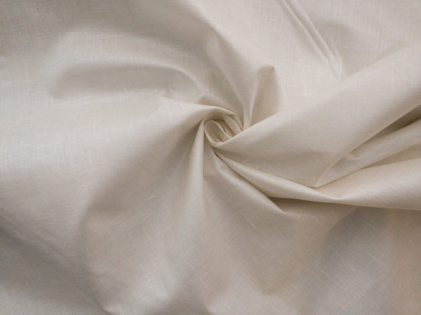 Japanese Designer Deadstock – Water Resistant Coated Linen – Ivory