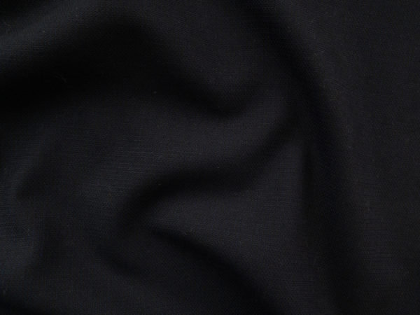 European Designer Deadstock - Wool/Polyester Crepe Suiting - Black