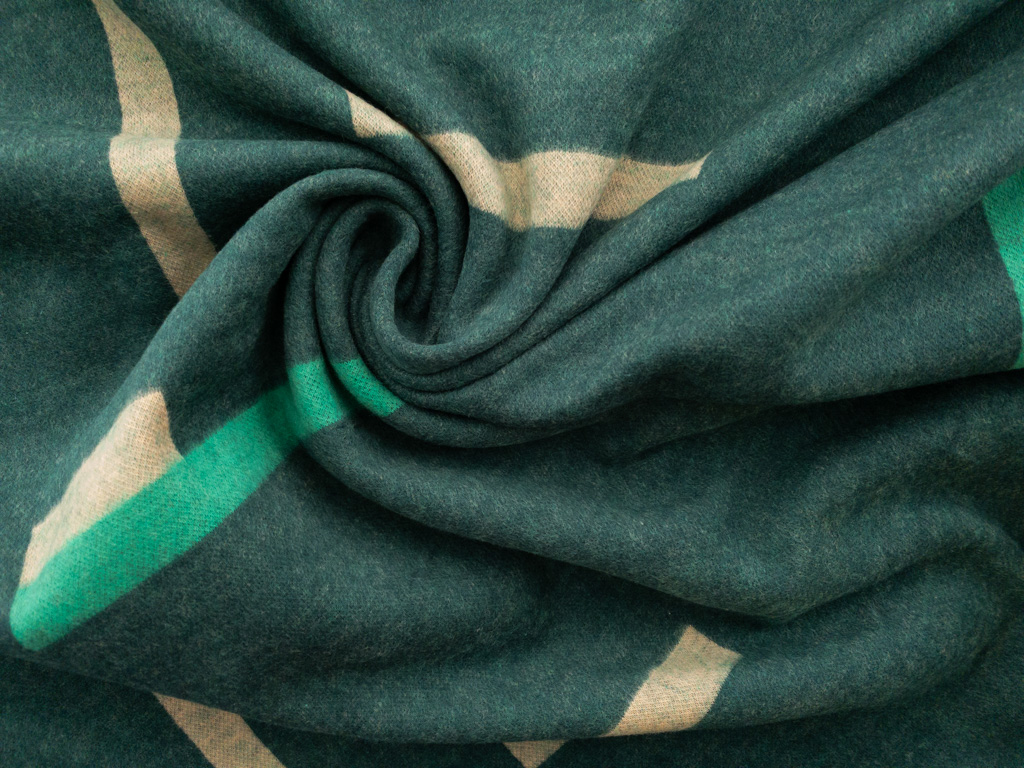 Mind the Maker – Organic Brushed Jacquard Knit – Pixie - Bottle Green -  Stonemountain & Daughter Fabrics