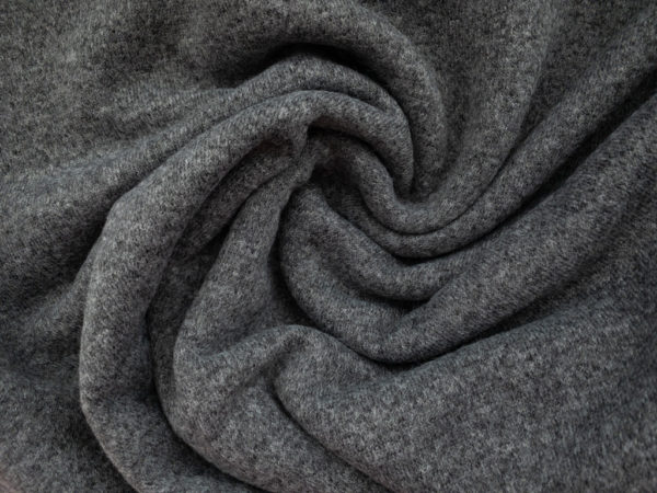 Italian Designer Deadstock – Wool/Polyester Sweater Fleece – Pewter