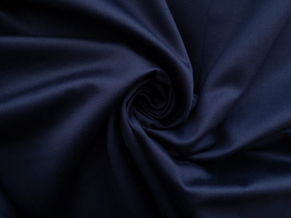 European Designer Deadstock - Cotton Sateen - Midnight Navy