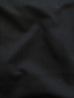 European Designer Deadstock - Cotton/Polyamid Plaid - Charcoal Grey